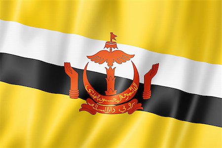 simsearch:400-06750392,k - Brunei flag, three dimensional render, satin texture Photographie de stock - Aubaine LD & Abonnement, Code: 400-06745035