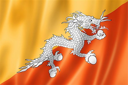 simsearch:400-06750392,k - Bhutan flag, three dimensional render, satin texture Photographie de stock - Aubaine LD & Abonnement, Code: 400-06745033