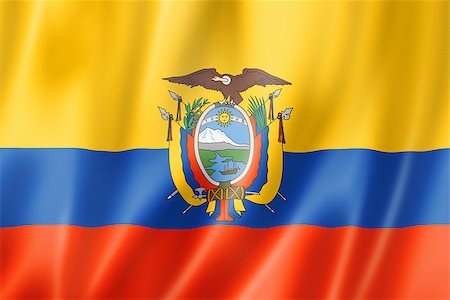 simsearch:400-06750392,k - Ecuador flag, three dimensional render, satin texture Photographie de stock - Aubaine LD & Abonnement, Code: 400-06745046