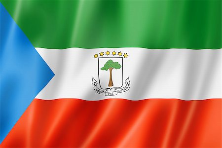 simsearch:400-08250314,k - Equatorial Guinea flag, three dimensional render, satin texture Stock Photo - Budget Royalty-Free & Subscription, Code: 400-06745048