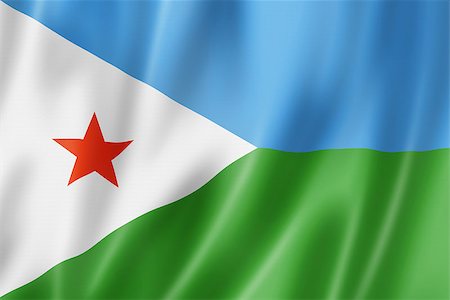 simsearch:400-06745053,k - Djibouti flag, three dimensional render, satin texture Stock Photo - Budget Royalty-Free & Subscription, Code: 400-06745042