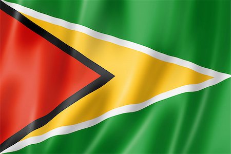 Guyana flag, three dimensional render, satin texture Stock Photo - Budget Royalty-Free & Subscription, Code: 400-06745055