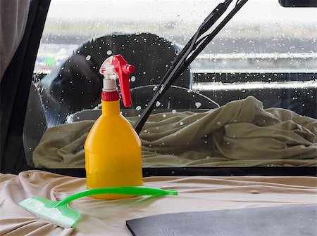 Car wash equipment used for washing car in garage Stock Photo - Budget Royalty-Free & Subscription, Code: 400-06745466