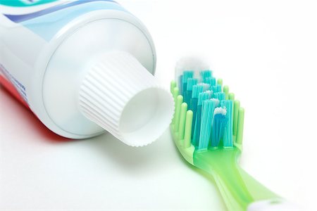 Toothpaste and toothbrush Stock Photo - Budget Royalty-Free & Subscription, Code: 400-06745913