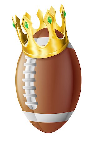 diadème - An illustration of an American football ball wearing a golden crown. Stock Photo - Budget Royalty-Free & Subscription, Code: 400-06746293