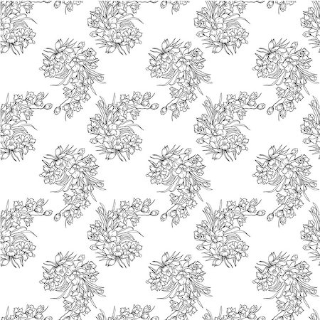 simsearch:400-04863614,k - Seamless background with flower. Could be used as seamless wallpaper, textile, wrapping paper or background Foto de stock - Royalty-Free Super Valor e Assinatura, Número: 400-06746415