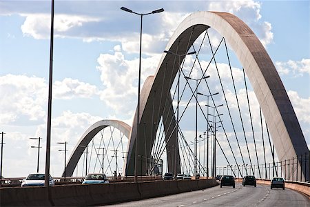 juscelino kubitschek bridge of Brasilia city capital of Brazil   The bridge was designed by Architect Alexandre Chan Stock Photo - Budget Royalty-Free & Subscription, Code: 400-06746503