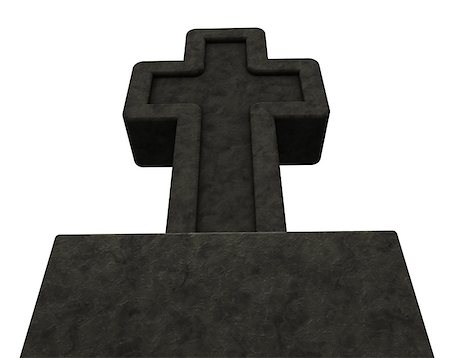 simsearch:400-06749464,k - christian cross monument on white background - 3d illustration Stock Photo - Budget Royalty-Free & Subscription, Code: 400-06746580