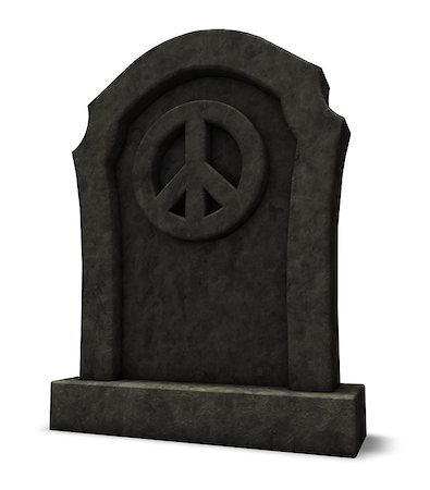 simsearch:400-06419591,k - pacific symbol on a gravestone - 3d illustration Photographie de stock - Aubaine LD & Abonnement, Code: 400-06746581
