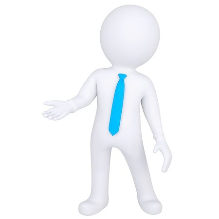 3d white man standing. Isolated render on a white background Stock Photo - Budget Royalty-Free & Subscription, Code: 400-06746885
