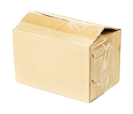 simsearch:400-04354403,k - closed cardboard box isolated on white background Photographie de stock - Aubaine LD & Abonnement, Code: 400-06747233