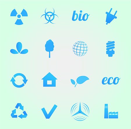 simsearch:400-04306902,k - Environment vector icons set Photographie de stock - Aubaine LD & Abonnement, Code: 400-06747604