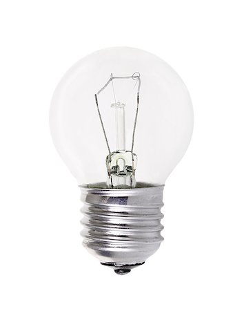 simsearch:400-04303624,k - Light bulb isolated over white Stockbilder - Microstock & Abonnement, Bildnummer: 400-06747663