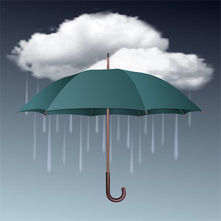 simsearch:400-04921907,k - Rainy weather icon with clouds and umbrella. Vector illustration Stock Photo - Budget Royalty-Free & Subscription, Code: 400-06748037