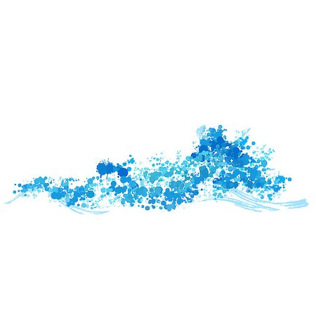 water splash wave vector background Stock Photo - Budget Royalty-Free & Subscription, Code: 400-06748346