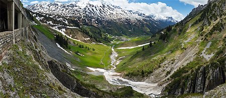 rocky mountains panorama - Summer mountain panorama from Holzbodentunnel road (Warth, Vorarlberg, Austria). Stock Photo - Budget Royalty-Free & Subscription, Code: 400-06748370