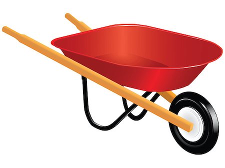 Industrial tool for manual movement of construction and household items - industrial wheelbarrow. Vector illustration. Photographie de stock - Aubaine LD & Abonnement, Code: 400-06748518