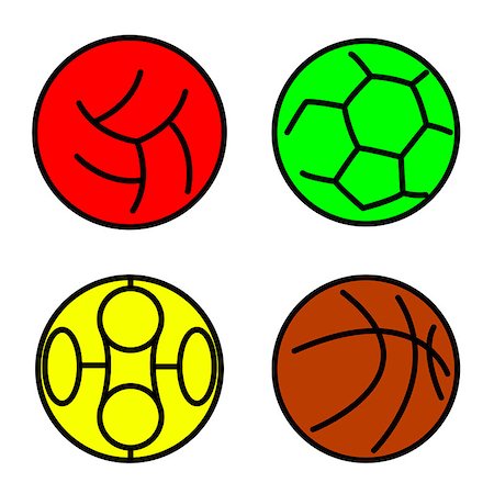 simsearch:400-04397543,k - Set sport balls. Vector illustration Fotografie stock - Microstock e Abbonamento, Codice: 400-06748726