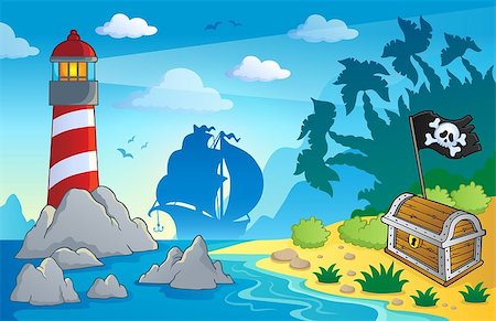 simsearch:400-07317425,k - Lighthouse theme image 2 - eps10 vector illustration. Foto de stock - Super Valor sin royalties y Suscripción, Código: 400-06749080