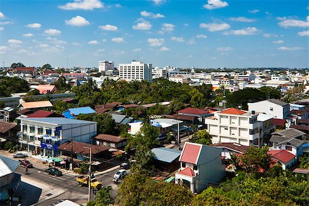 View over the city of Ubonratchathani ,Province  in North-East of Thailand Stock Photo - Budget Royalty-Free & Subscription, Code: 400-06749223
