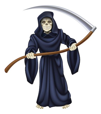 reaper hands - An illustration of a grim reaper death character holding a scythe Stock Photo - Budget Royalty-Free & Subscription, Code: 400-06749465