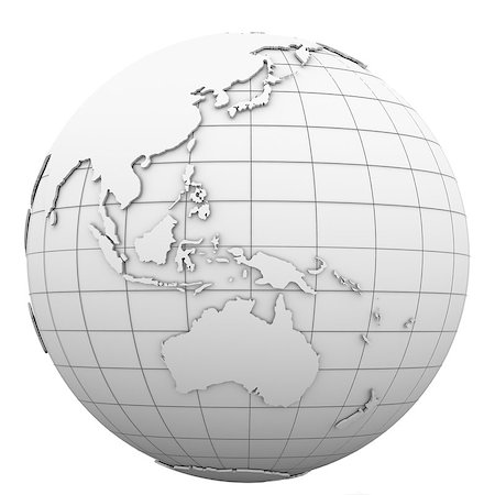 simsearch:400-04160729,k - White globe. Isolated render on a white background Stockbilder - Microstock & Abonnement, Bildnummer: 400-06749494