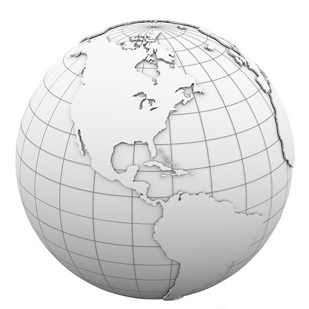 simsearch:400-05342833,k - White globe. Isolated render on a white background Stock Photo - Budget Royalty-Free & Subscription, Code: 400-06749492