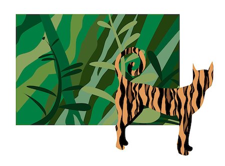 A jungle picture with a tiger stepping out of the frame. Also available as a Vector in Adobe illustrator EPS format, compressed in a zip file, this version can be scaled to any size without loss of quality. Stock Photo - Budget Royalty-Free & Subscription, Code: 400-06749655