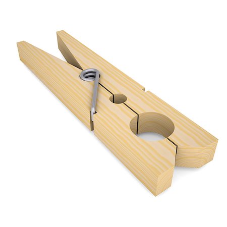 simsearch:400-05058869,k - Wooden clothespin. Isolated render on a white background Foto de stock - Royalty-Free Super Valor e Assinatura, Número: 400-06749829