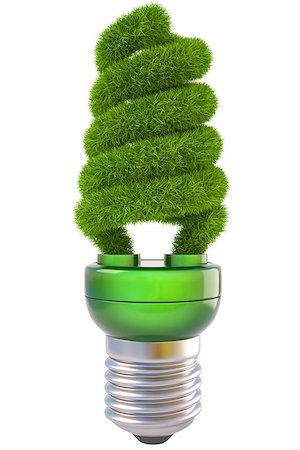 simsearch:400-07464142,k - light bulb with green grass. isolated on white. Foto de stock - Super Valor sin royalties y Suscripción, Código: 400-06740472