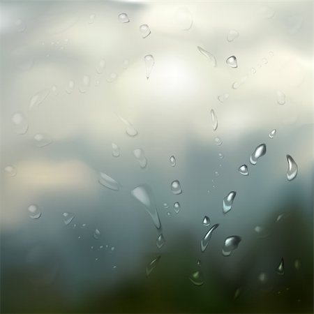 Neutral background - rain drops on glass Stock Photo - Budget Royalty-Free & Subscription, Code: 400-06740872