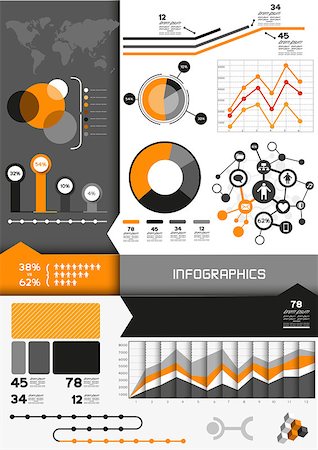 pie chart vector - Infographics. A collection of graphs and charts. Foto de stock - Super Valor sin royalties y Suscripción, Código: 400-06740960