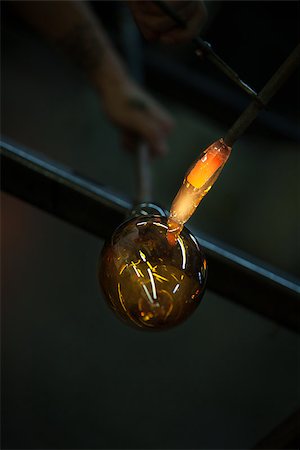 Close up of flame from blowtorch heating up glass art object Stock Photo - Budget Royalty-Free & Subscription, Code: 400-06741251