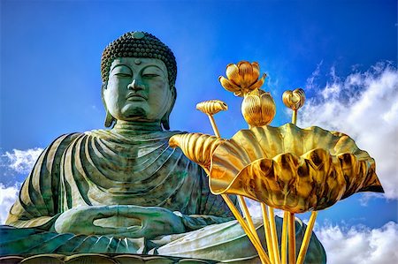 photos of buddha statues in japan - January 25, 2013: Great Buddha of Hyogo in Kobe, Japan. Stock Photo - Budget Royalty-Free & Subscription, Code: 400-06741338