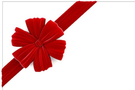 beautiful bow with a ribbon. isolated on white Stock Photo - Budget Royalty-Free & Subscription, Code: 400-06741370