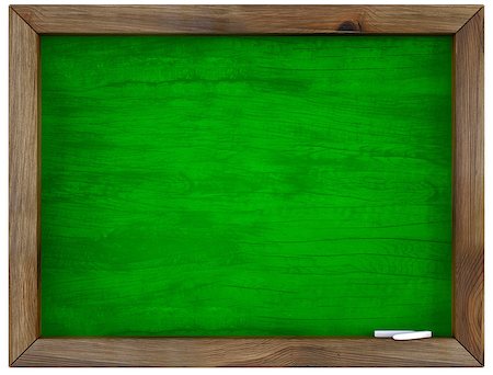 dirty blackboard - blank green chalkboard in wooden frame. isolated on white. Stock Photo - Budget Royalty-Free & Subscription, Code: 400-06741460
