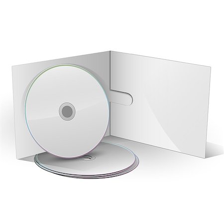 Blank CD DVD in paper case | editable eps. 10 vector Stock Photo - Budget Royalty-Free & Subscription, Code: 400-06741698