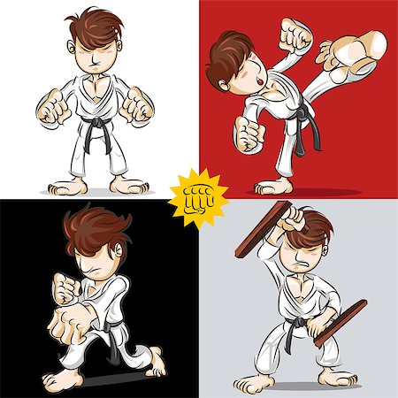 escova (artist) - Man Demonstrate Punching, Kicking And Playing Tonfa Weapon Martial Arts Karate Stockbilder - Microstock & Abonnement, Bildnummer: 400-06741903