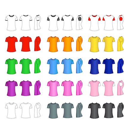 Outline t-shirt vector illustration isolated on white. EPS8 file available.  You can change the color or you can add your logo easily. Stock Photo - Budget Royalty-Free & Subscription, Code: 400-06741911