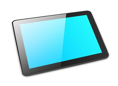 Modern tablet pc isolated on white with clipping path Stock Photo - Budget Royalty-Free & Subscription, Code: 400-06742230