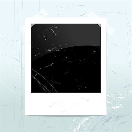 Empty Polaroid photo frame on a blue background with a textural retro Stock Photo - Budget Royalty-Free & Subscription, Code: 400-06742832