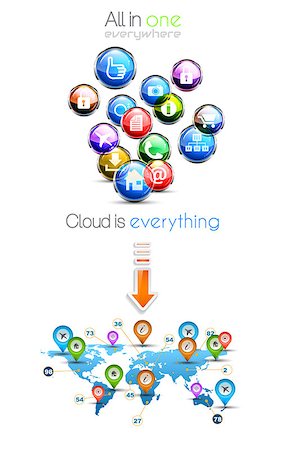 financial pie icon - Infographic elements - set of paper tags, technology icons, cloud cmputing, graphs, paper tags, arrows, world map and so on. Ideal for statistic data display. Stock Photo - Budget Royalty-Free & Subscription, Code: 400-06742918