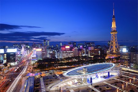 Nagoya, Japan skyline at Nagoya Tower. Photographie de stock - Aubaine LD & Abonnement, Code: 400-06743367
