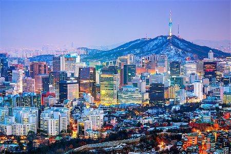 simsearch:400-07265197,k - Downtown cityscape of Seoul, South Korea Fotografie stock - Microstock e Abbonamento, Codice: 400-06743368