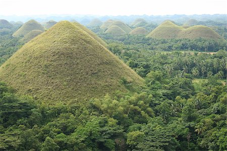 chocolate hills of bohol island in the philippines Stock Photo - Budget Royalty-Free & Subscription, Code: 400-06743613