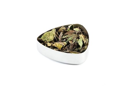 Indian white tea with vanilla, myrtle and lemongrass, in a metal container Stock Photo - Budget Royalty-Free & Subscription, Code: 400-06743654