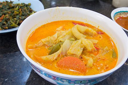 peranakan - Nonya Sayur Lodeh Vegetable Soup Malaysian Dish Photographie de stock - Aubaine LD & Abonnement, Code: 400-06743689