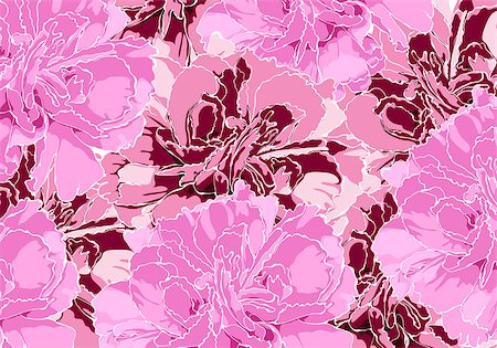 seamless summer backgrounds - Floral background (few dark and light carnations) Stock Photo - Budget Royalty-Free & Subscription, Code: 400-06758420