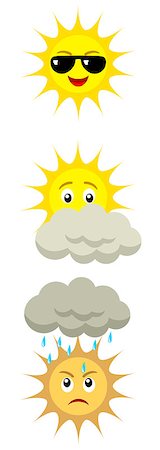 Cartoon illustration of weather icon Stock Photo - Budget Royalty-Free & Subscription, Code: 400-06758629