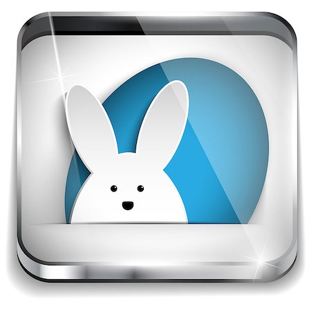 simsearch:400-06638864,k - Vector - Happy Easter Glossy Application Button Stock Photo - Budget Royalty-Free & Subscription, Code: 400-06758631